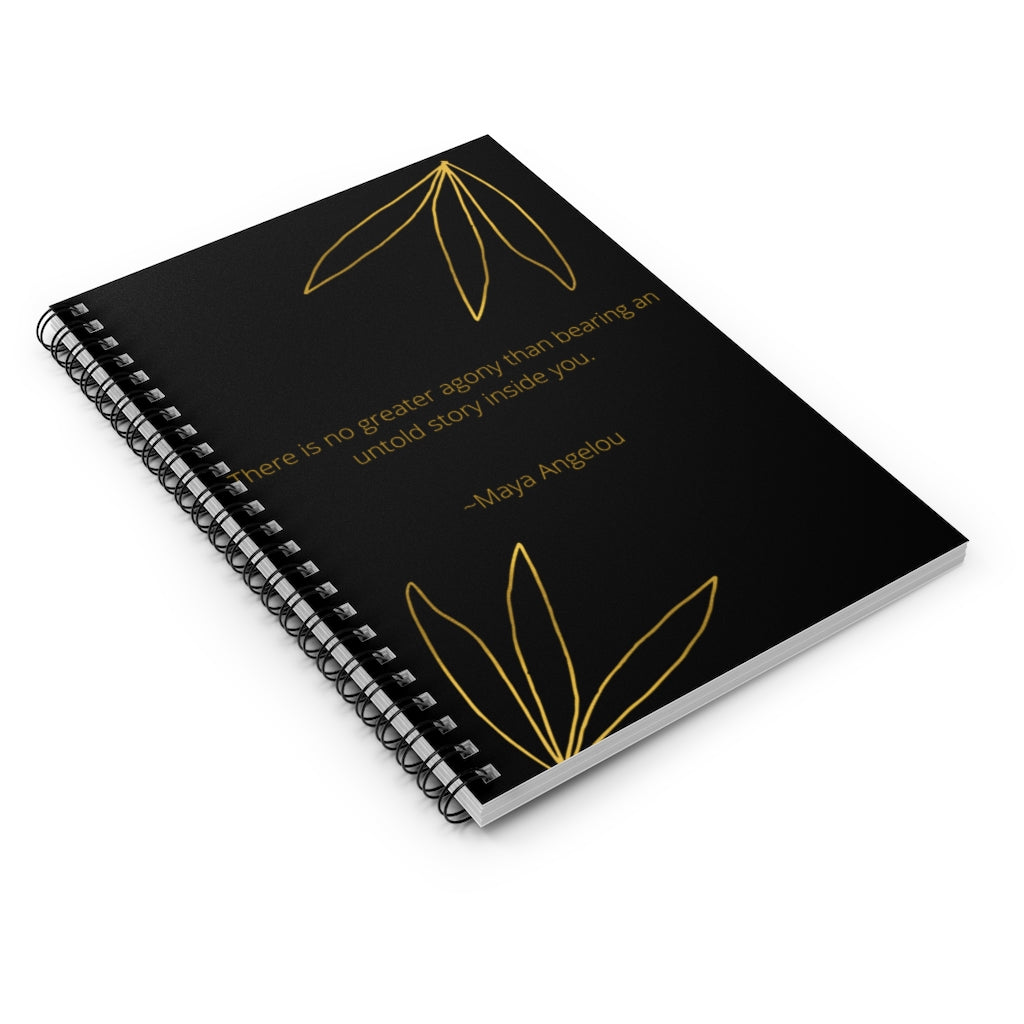 'Untold Story Quote' Spiral Notebook - Ruled Line